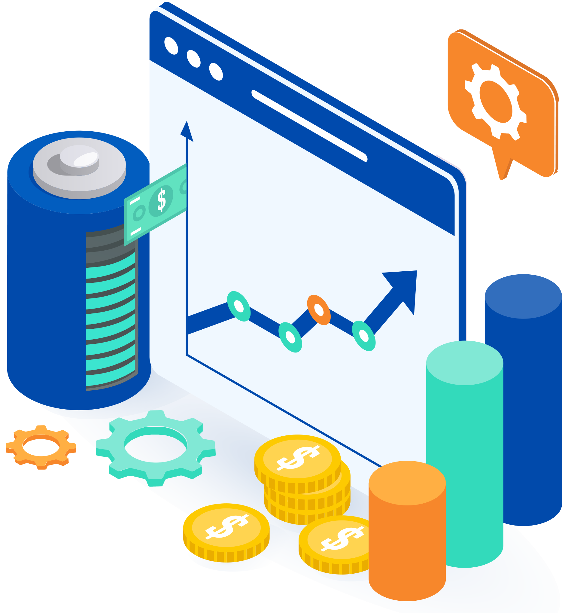 Battery price illustration